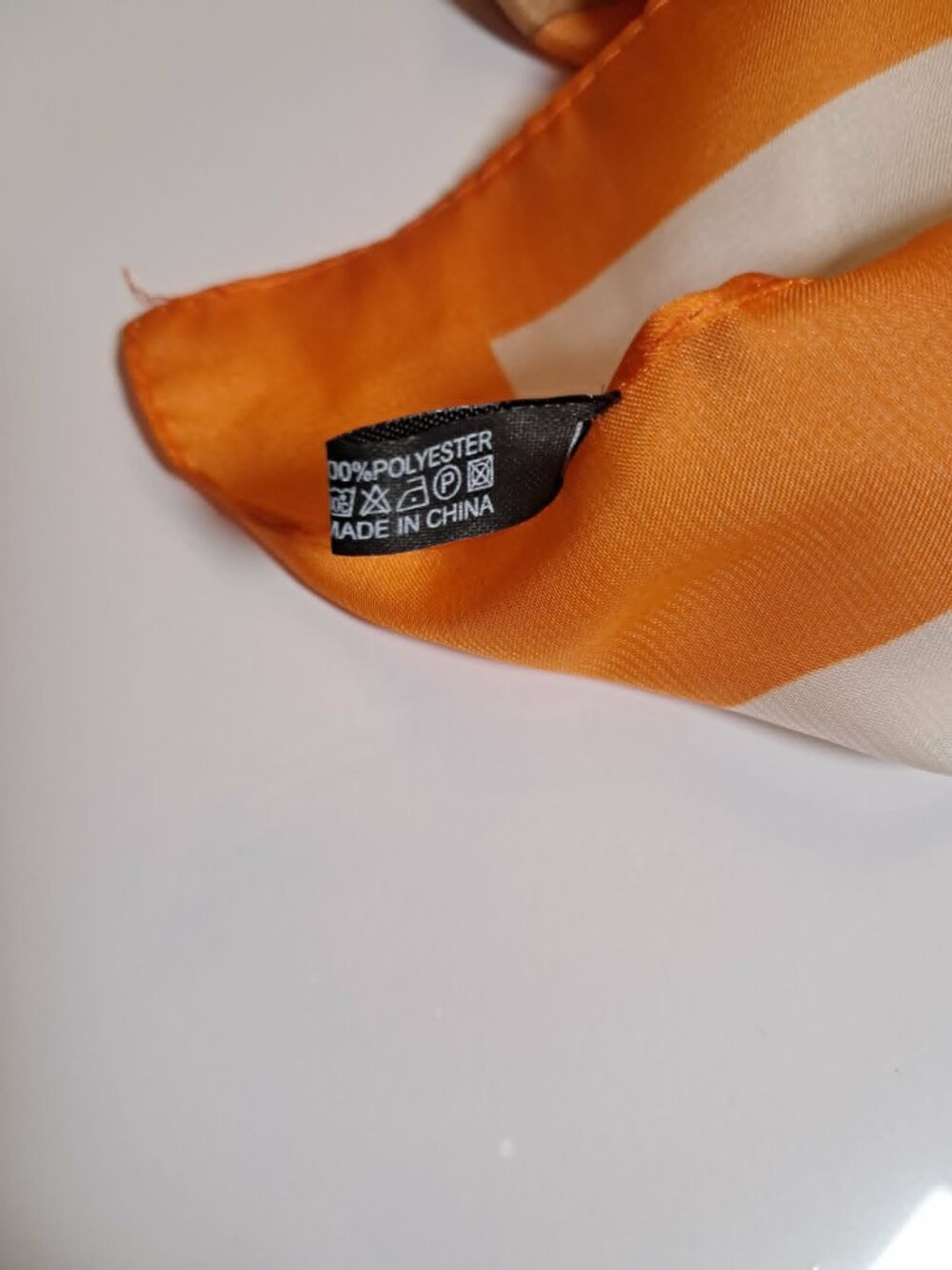 Orange Equestrian Chain Belt Print Scarf - Picture 4 of 6